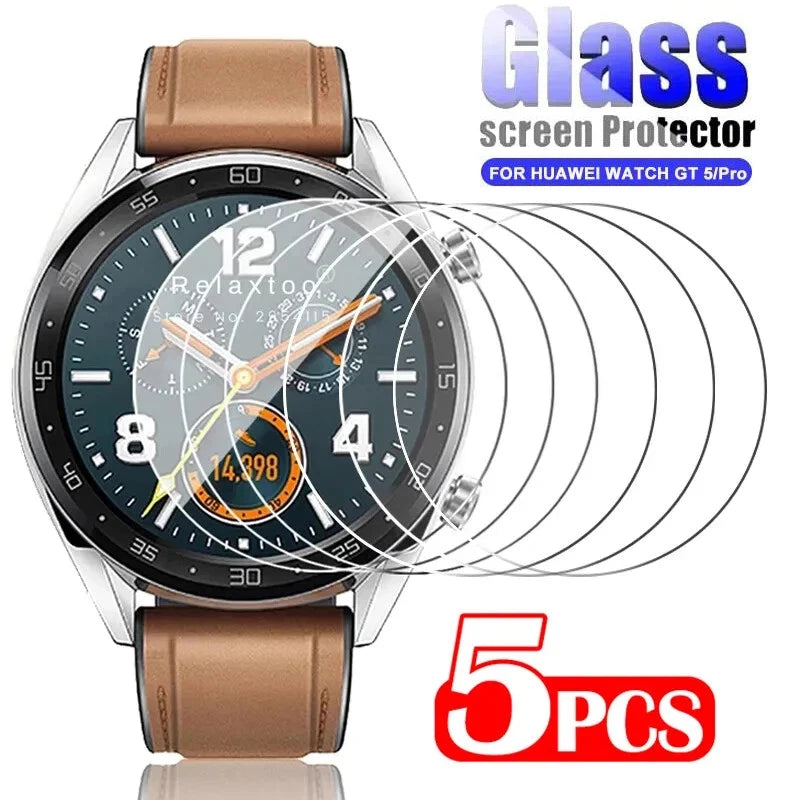 1-5PCS Tempered Glass For Huawei Watch GT5/GT5 Pro 46mm 42mm 41mm Installation Screen Protector Smartwatch Glass Protective Film Zpaxo