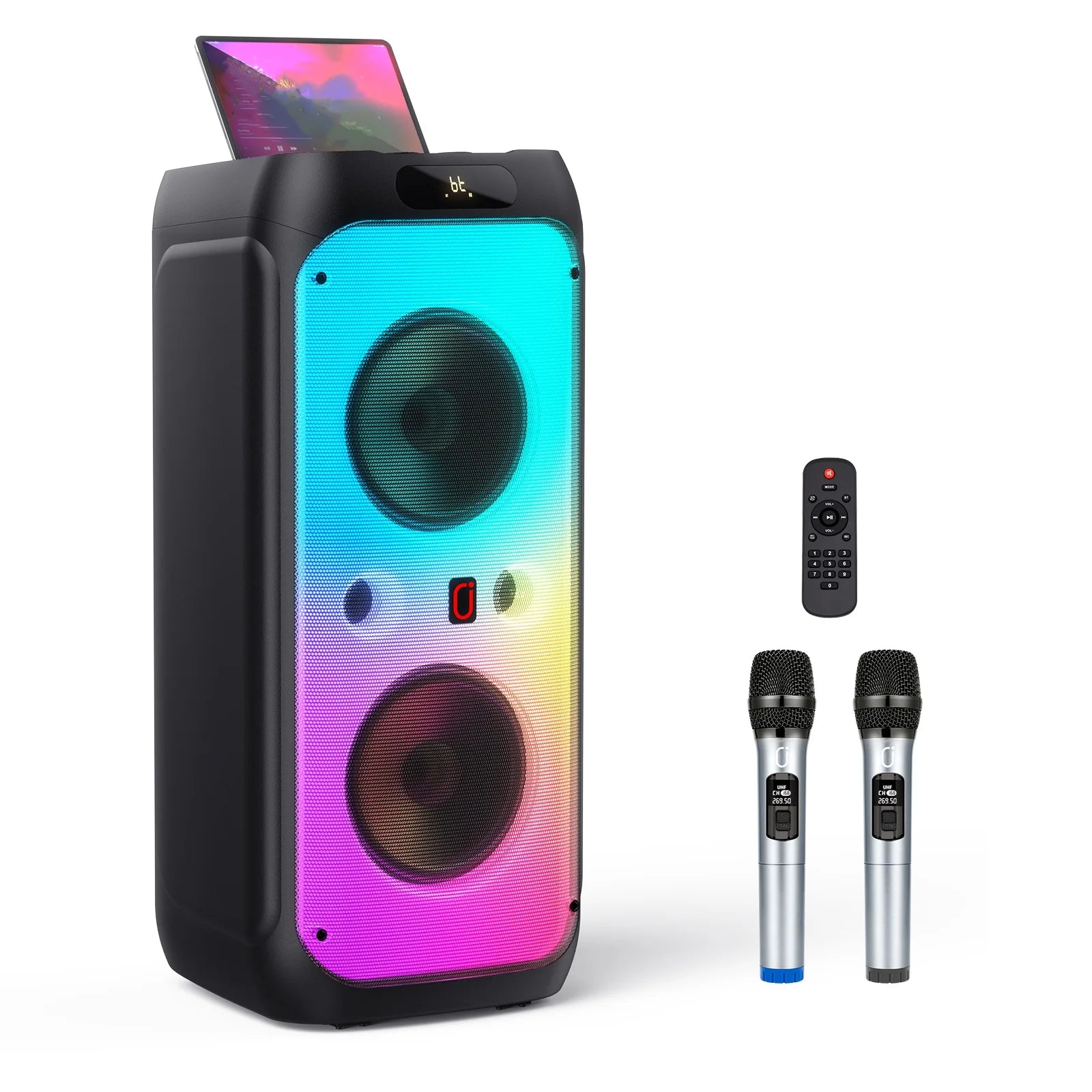 Karaoke Machine Adults Big Party Speaker 500W Peak Power Wireless PA