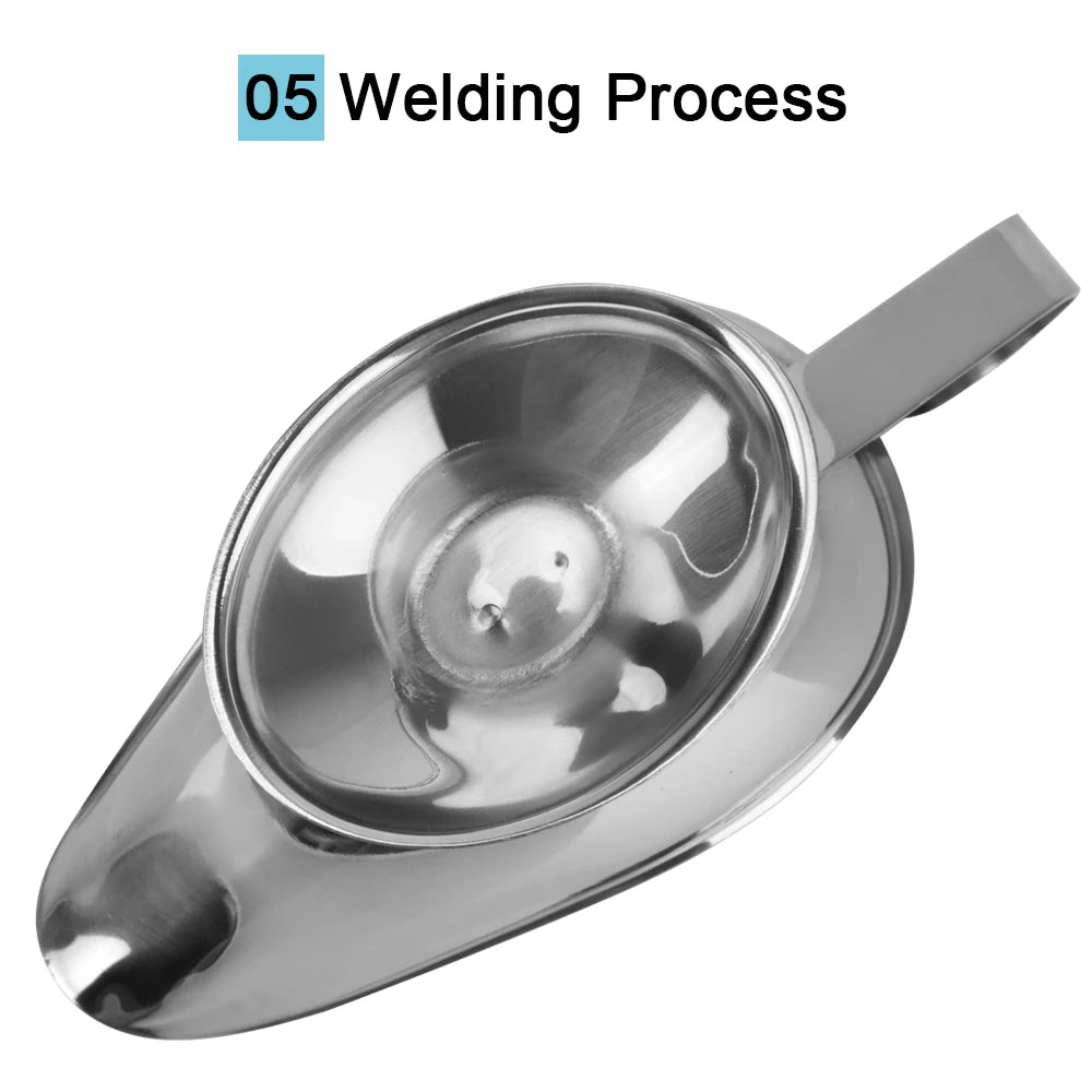 304 Stainless Steel Western Food Juice Boat Fruit Salad Dressing Kitchen Home Tool Black Pepper Sauce Cup Restaurant Bar Tool Zpaxo