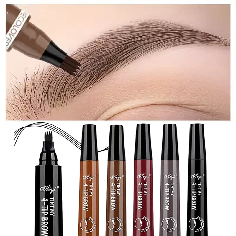 4 fork microblading eyebrow pencil waterproof eyebrow pencil natural long-lasting eyebrow makeup five colors Zpaxo