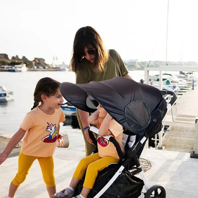 Stroller Cover Sun Breathable Shade Extender Quick-release Full Zpaxo