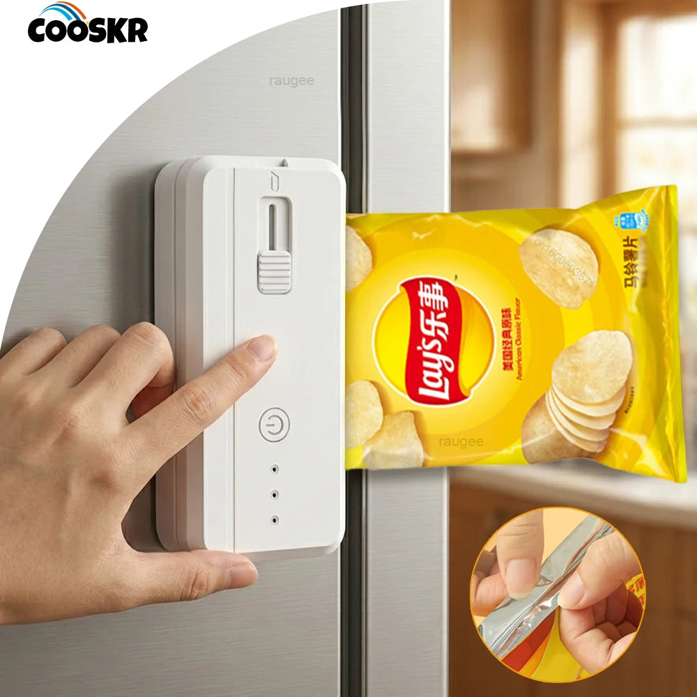 Plastic Bags Sealer Portable Mini Bag Heat Rechargeable Handheld Food