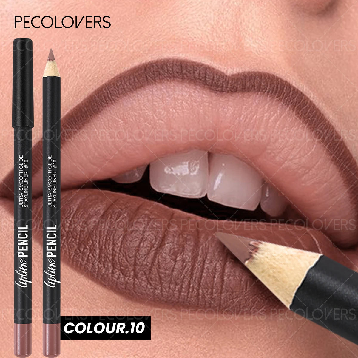 Long-Lasting Matte Lip Liner,Sweat-Resistant Smudge-Free, Durable & , Smooth Lipliner,For Makeup Newbies & Enthusiasts Zpaxo 10
