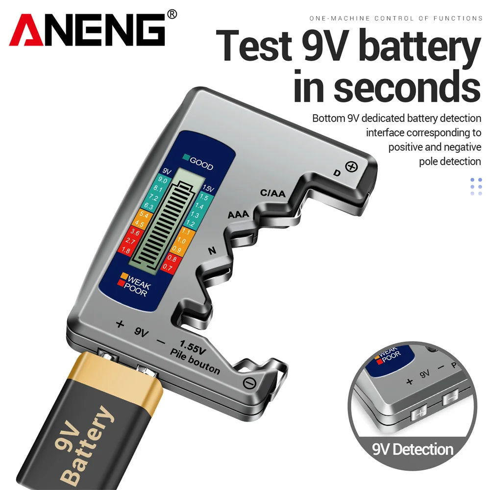ANENG BT1688 Digital Battery Tester Button Cell LCD Display Check