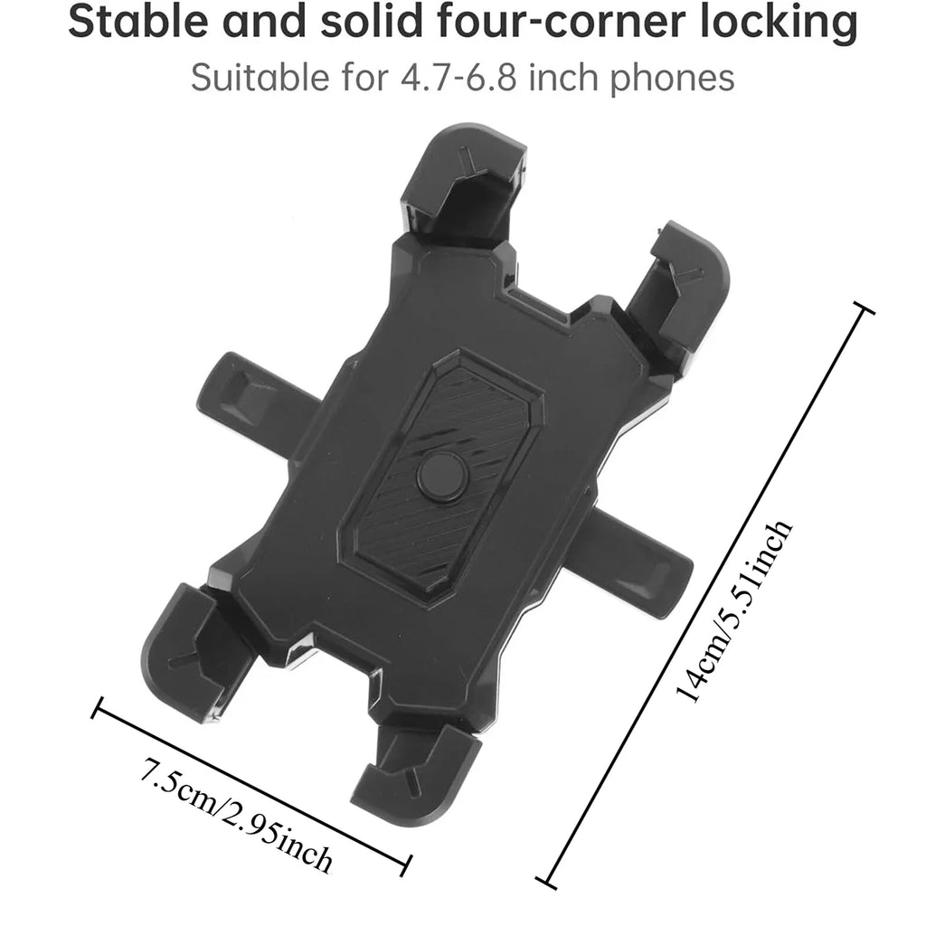 360° Rotatable Bike Phone Mount – Anti-Vibration Holder