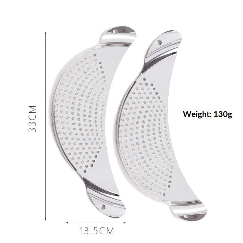 Stainless Steel Semi-Circular Pan Strainer & Oil Filter Kitchen Strainer Zpaxo