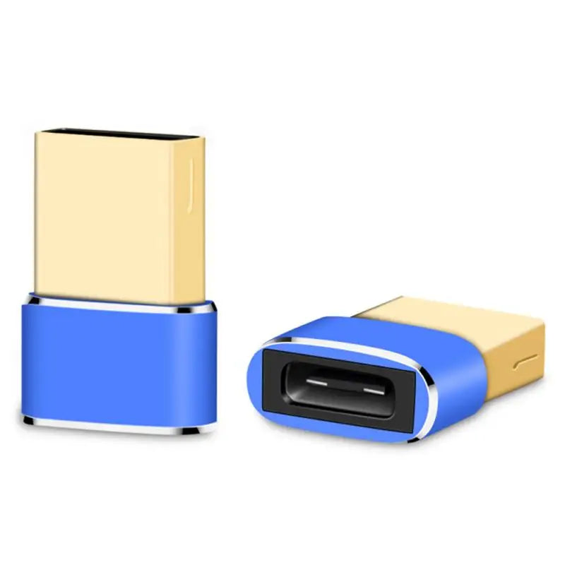 1- USB C OTG Adapter USB-A Male Type-c Female Converter Connector Zpaxo 1PCS Blue