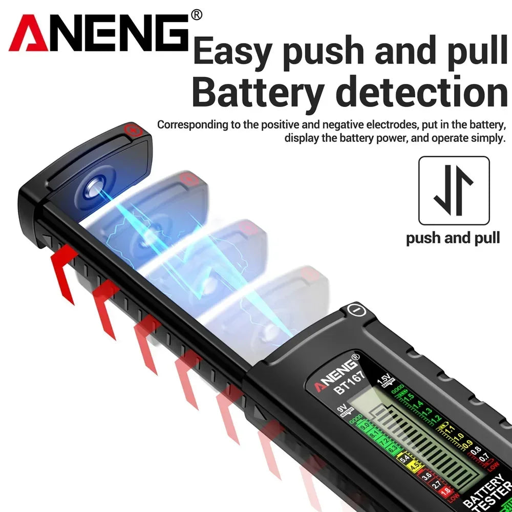 ANENG BT167 Tester Volt Test Checker Battery Detector Button Cell