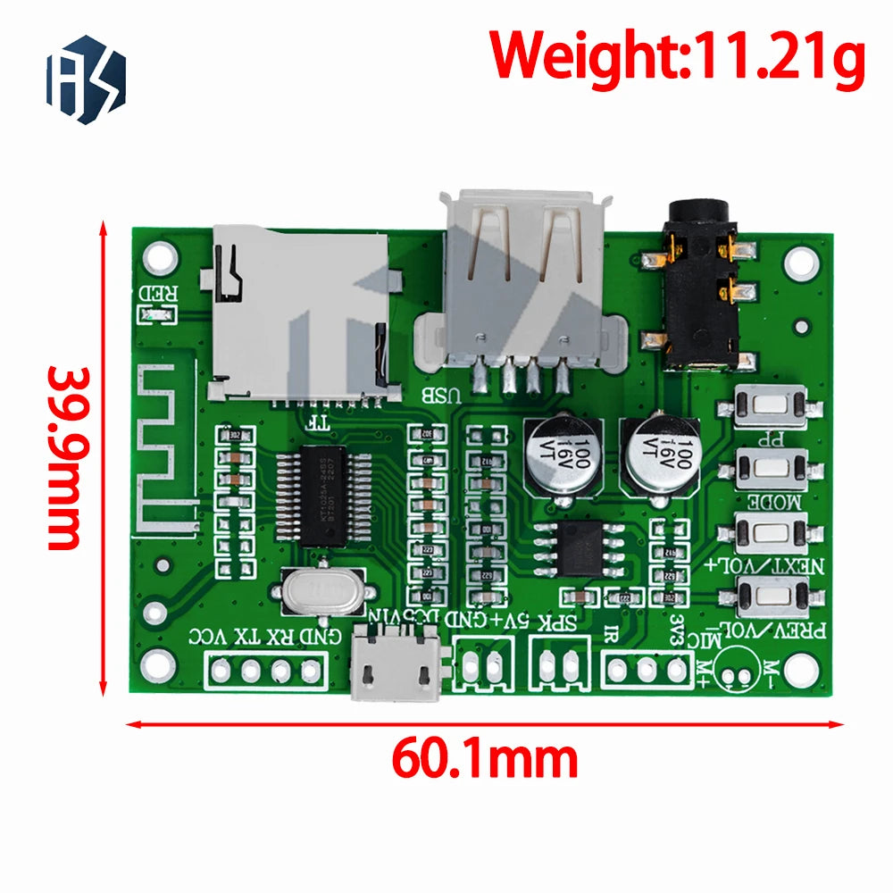 BT201 dual-mode 5.0 Bluetooth receiving module Lossless audio amplifier Board car speaker DIY headset TF card U disk Zpaxo