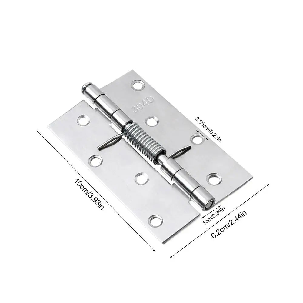 Spring Door Hinge Stainless Steel Strong Load-Bearing Capacity Adjustable Door Hinges for Interior Cabinet Wardrobe Adjustable Zpaxo 4 inch