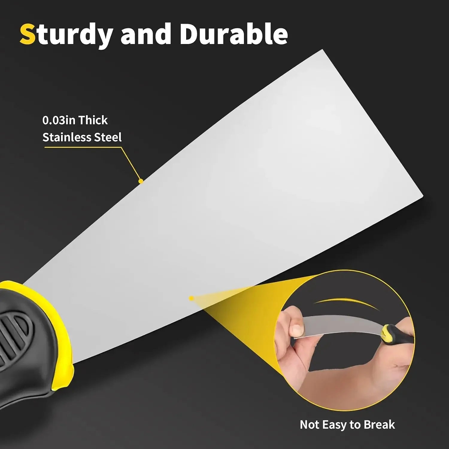 Putty Knife Spackle Paint Scraper Tool No Rusting Perfect Repairing