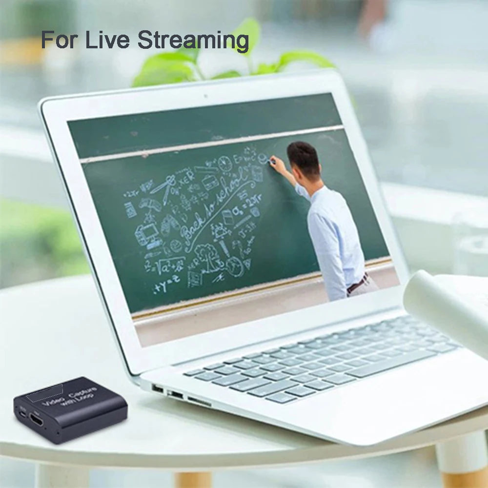 USB 2.0 4K HDMI-Compatible Video Capture Card Loop Out 1080P 60fps Video Grabber Recorder Box for PS4 Game Live Streaming Zpaxo