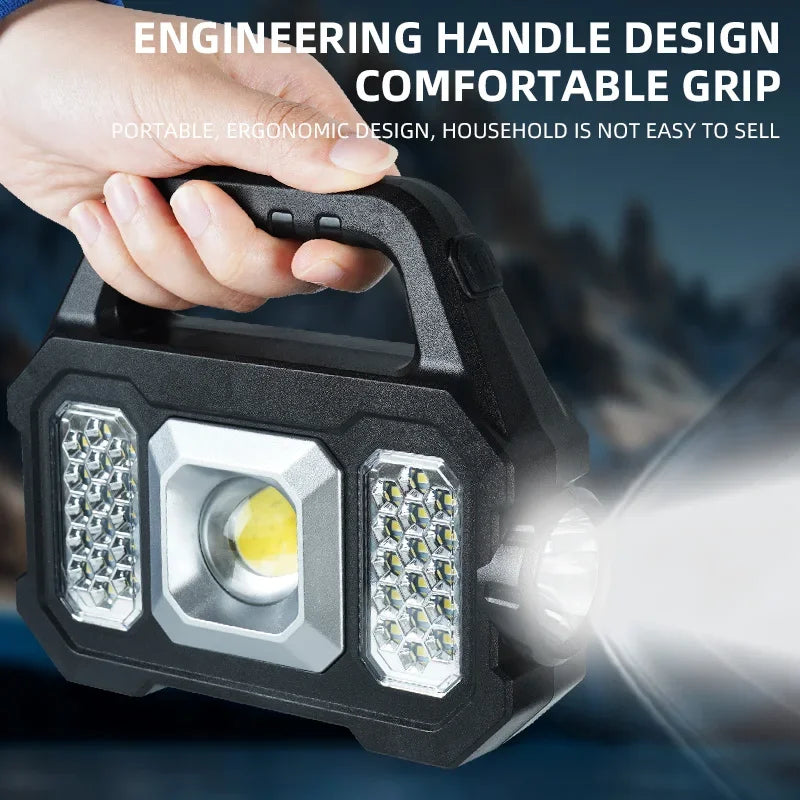 ESMARTER 800-Lumen Solar Rechargeable LED Flashlight – 6 Modes
