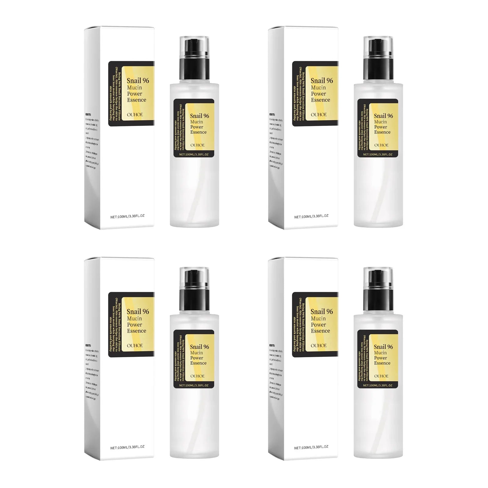 Snail 96 Mucin Power Essence – Anti-Aging Moisturizing Serum Face Serum Essence Zpaxo 4 x 100ml Boxed