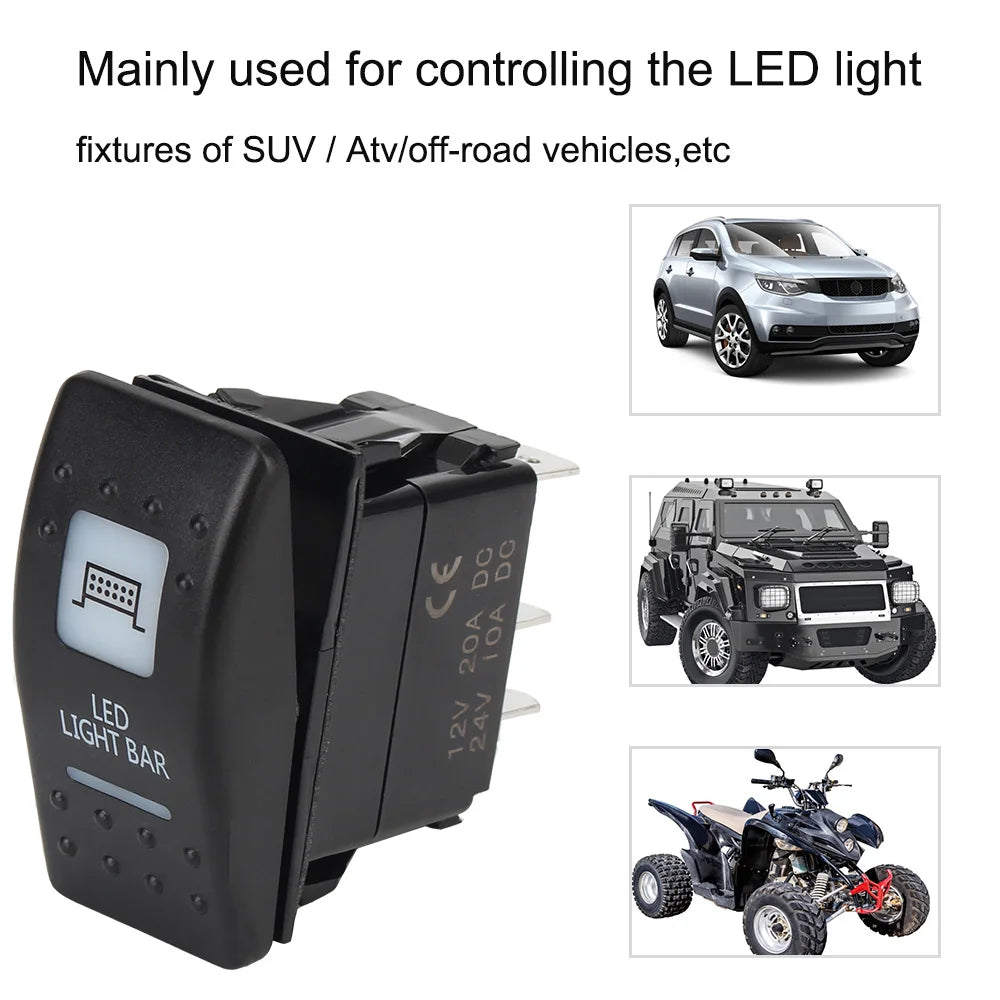 Led Light Bar UTV Polaris Can Am Maverick Commander Rocker Switch