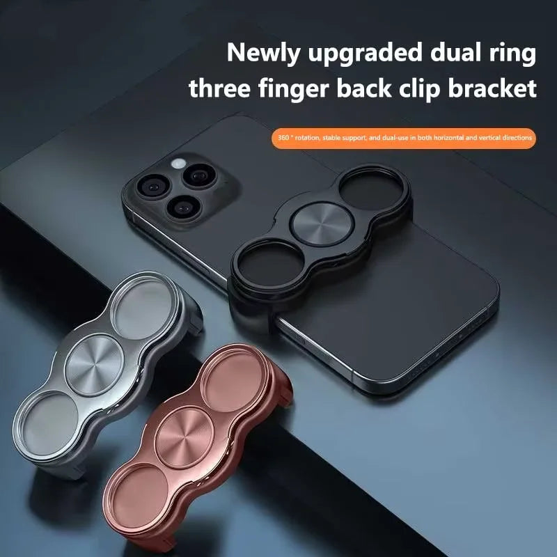 Multi Functional Foldable Phone Stand 360 ° Rotating Stand With Three Ring Support Metal Detachable Portable Phone Holder Zpaxo