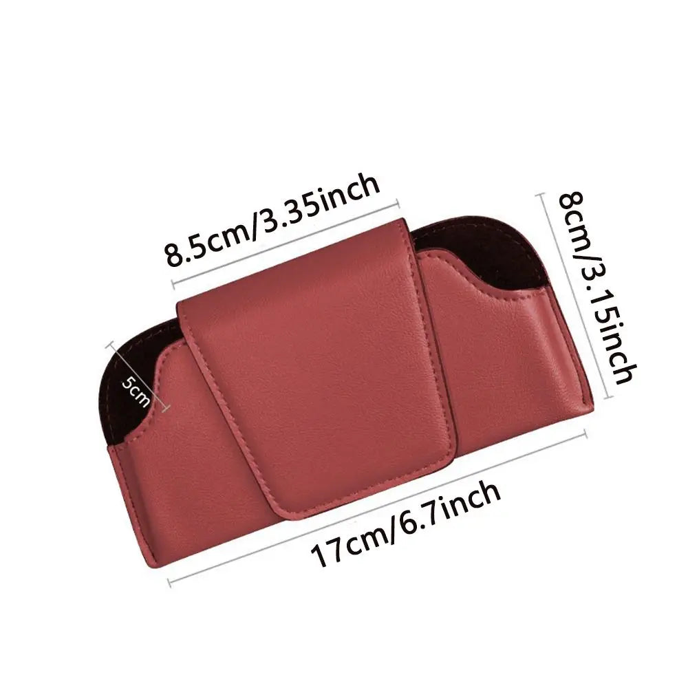 PU Leather Car Glasses Case Multi-function Universal Sunglasses Zpaxo