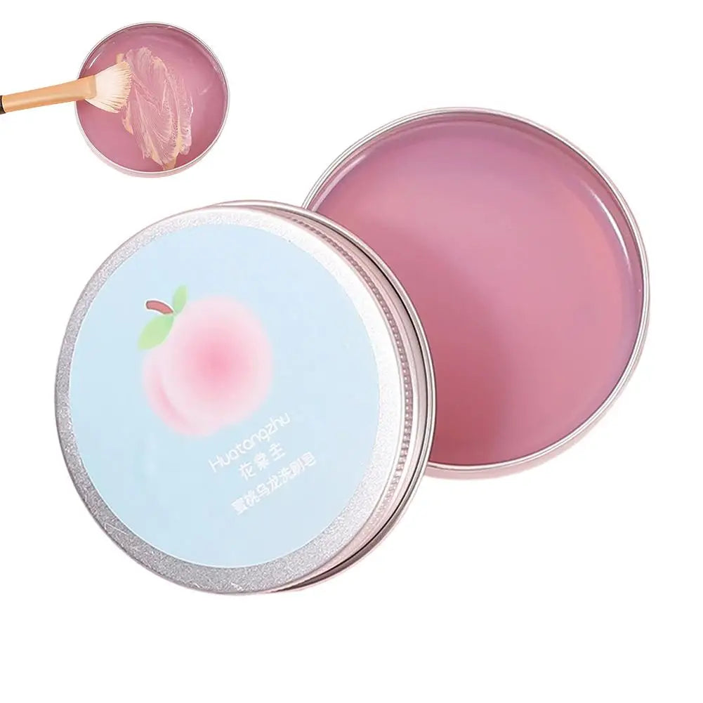 Eelhoe Natural Makeup Brush Cleaner Soap | Portable Travel Size Makeup Brush Cleaner Zpaxo blue soap