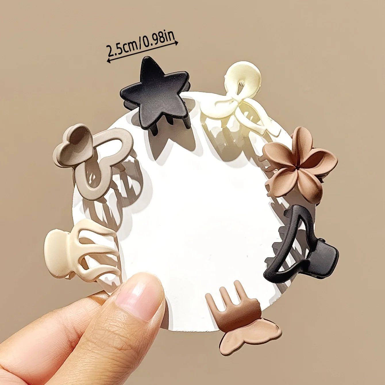 Mini Hair Clips Set 10/20/30pcs – Beige Neutral Mixed Styles