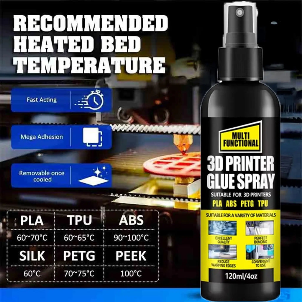 3D Printer Glue Filaments Spray Adhesive Long Lasting Bed Stick TPU