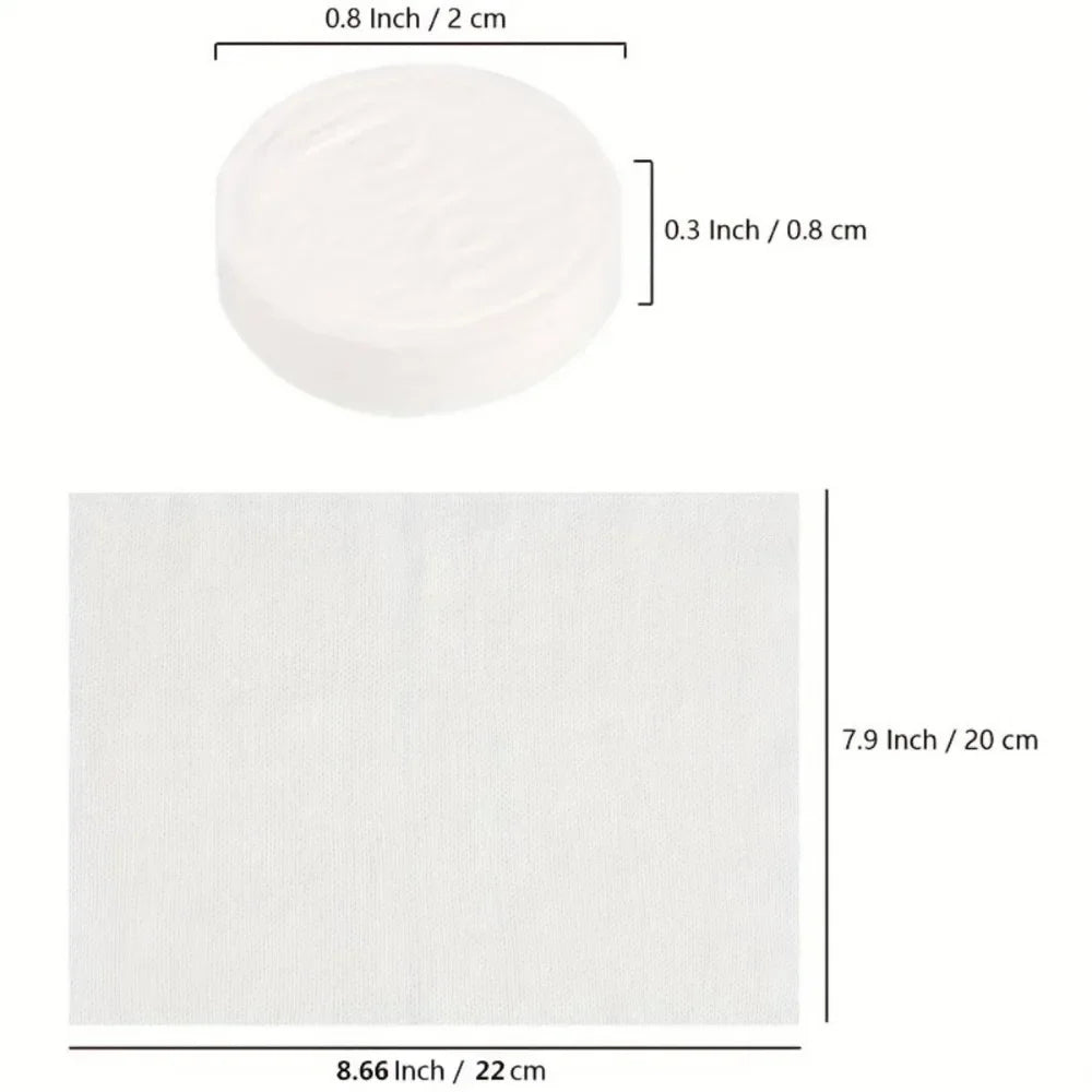 100PCS Compressed Towel Soft Disposable Coin Tissue Portable Mini Compressed Towel Absorbent Travel BBQ Outdoor Camping Zpaxo