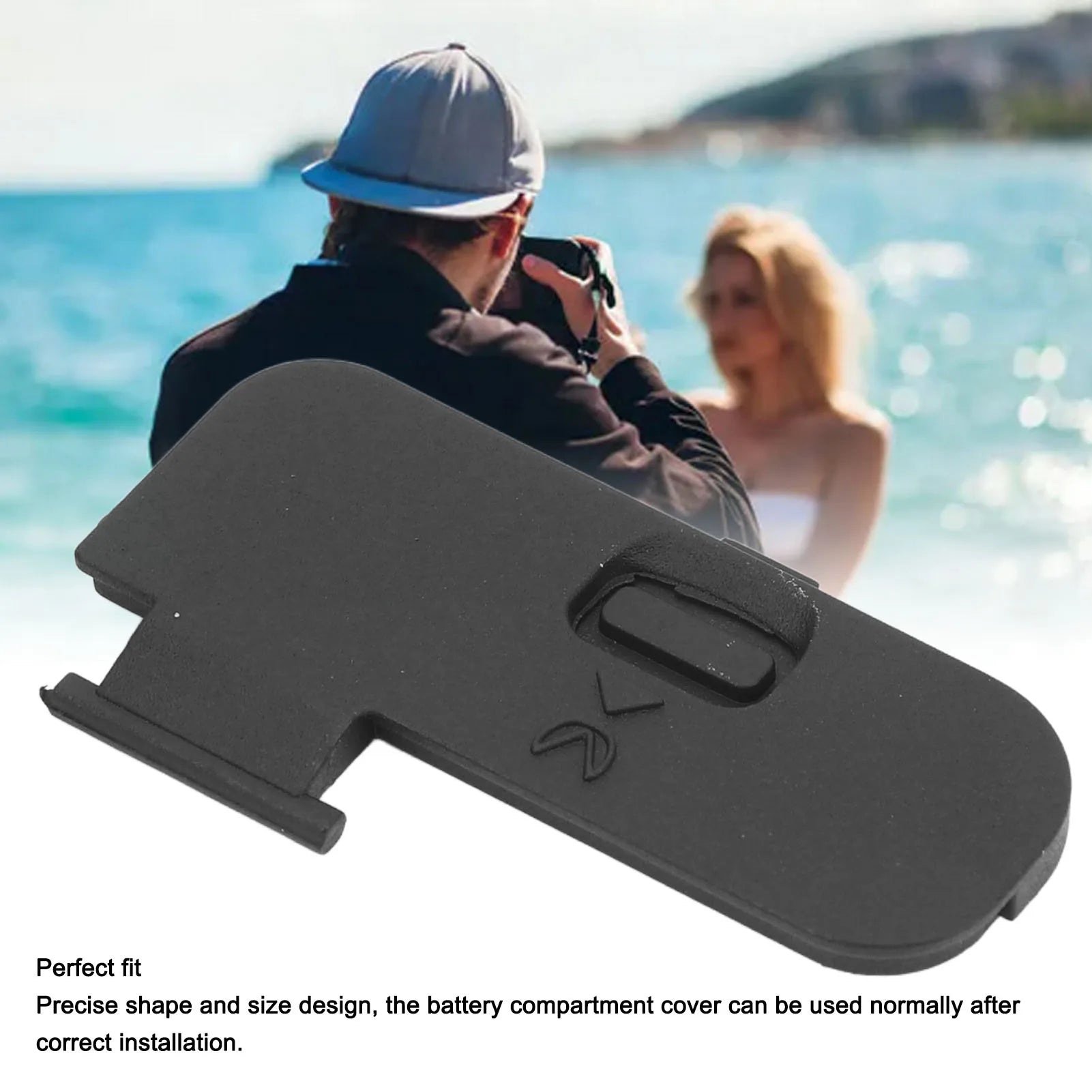 Camera Battery Door Cover Compact Black Lid Quick Release Easy