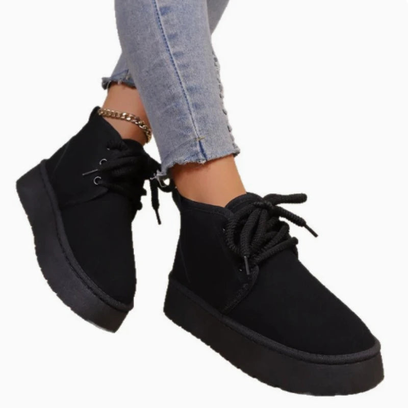 Autumn Winter Fashion Casual Comfortable Velvet Warm Solid Cross Belt