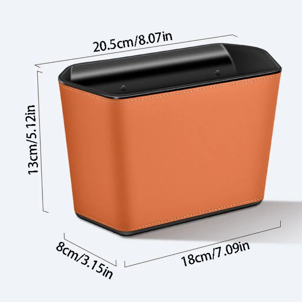 Leather Car Trash Can Large Capacity Waterproof Car Cup Holder Stable Clip Design Auto Door Storage Box Sundries Zpaxo