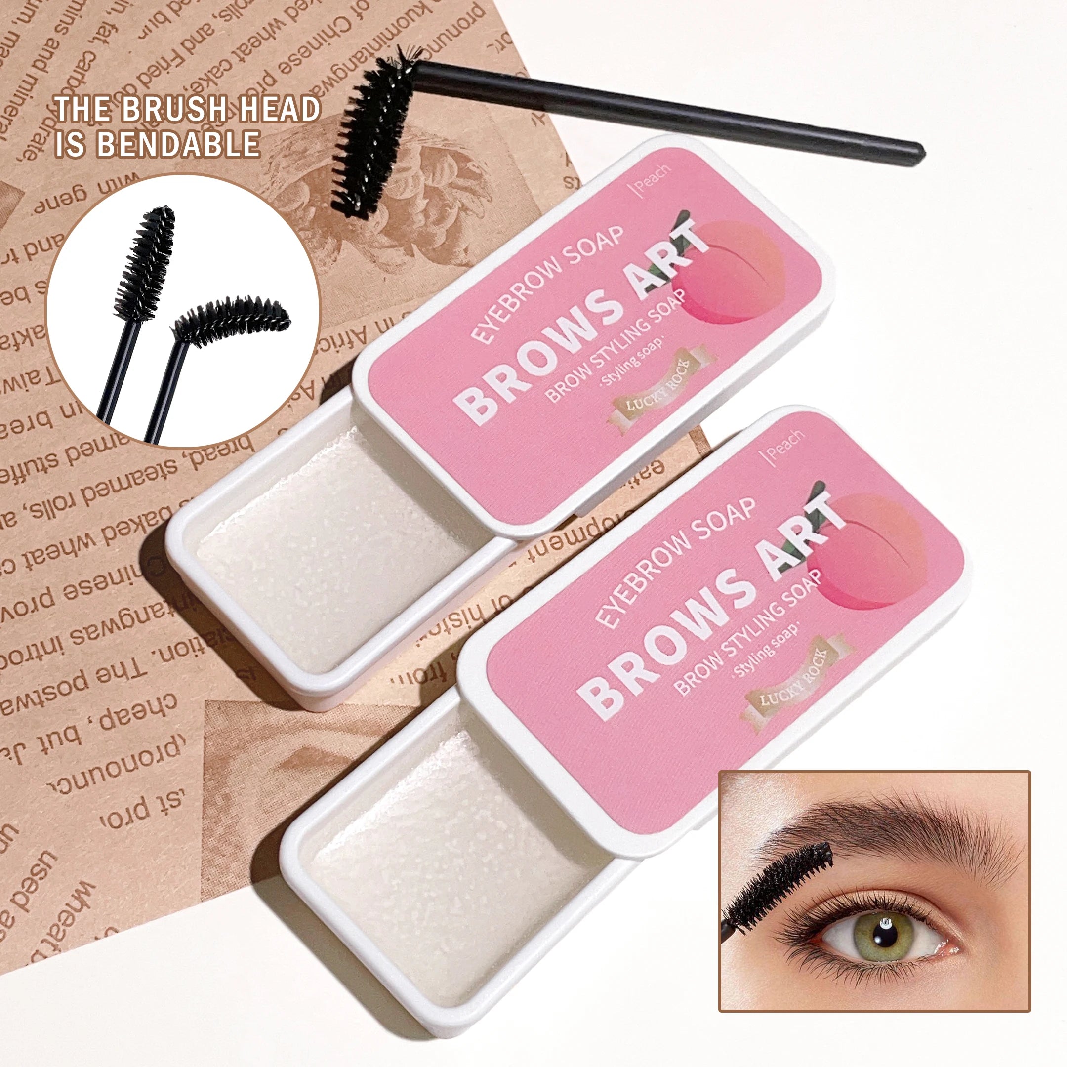 Four-color versatile eyebrow styling cream, waterproof eyebrow styling gel, eyebrow soap, refreshing, long-lasting and natural Zpaxo