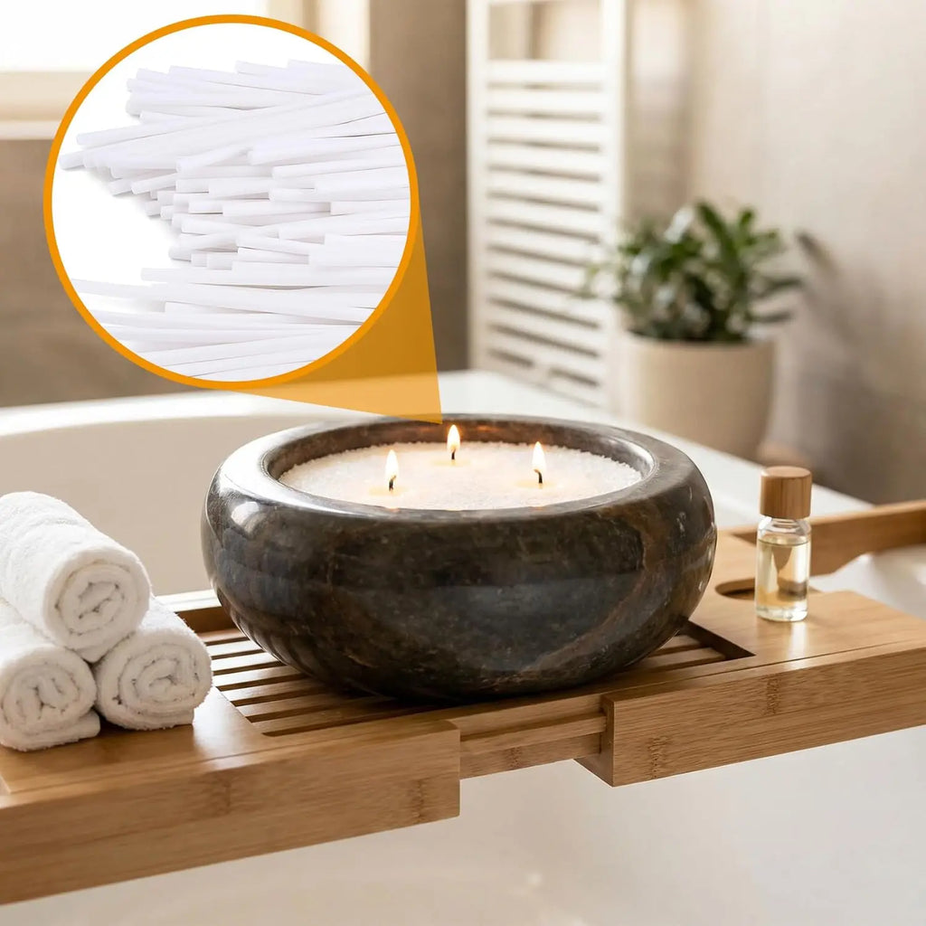 50pcs Candle Wick, Pearled Candle Cotton Wicks for Sand Candles Making Refill Sand Wax Wick for Making DIY (White) Zpaxo