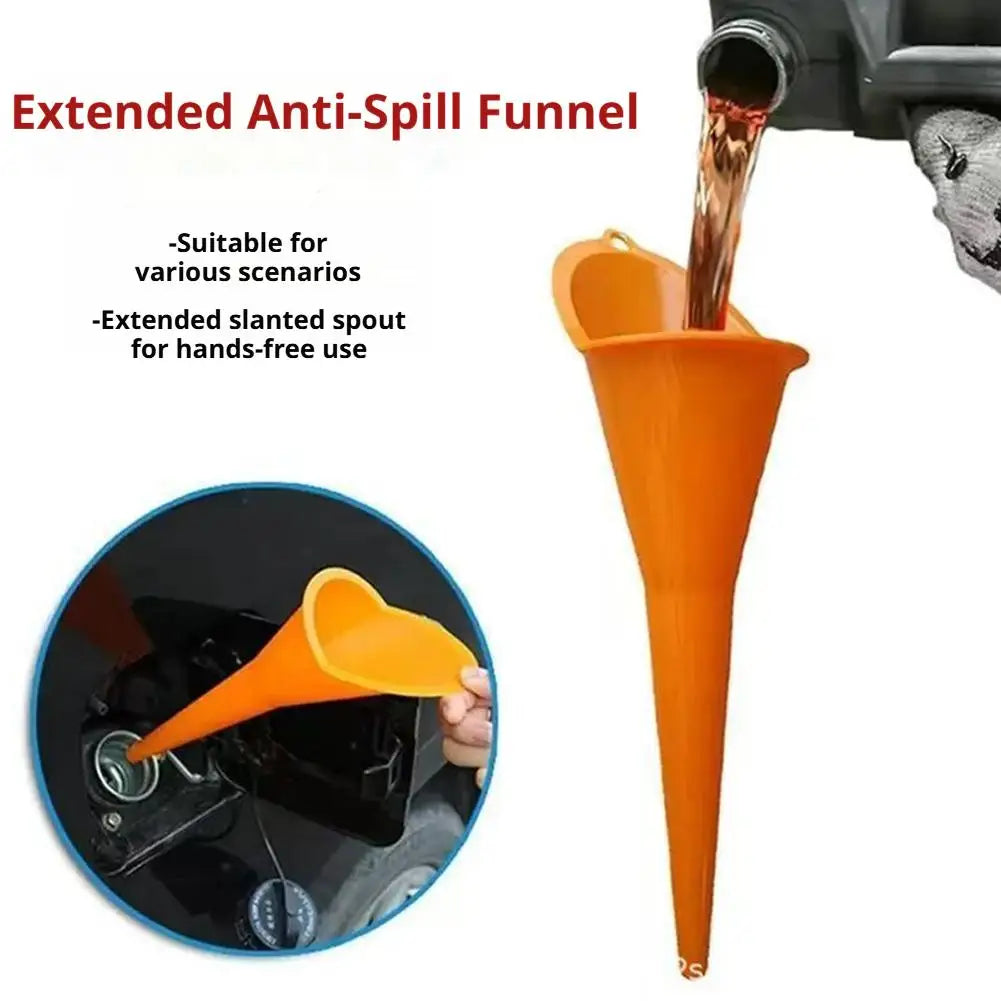 Long Stem Refueling Funnel – Oil, Gas & Fuel for Car & Bike Automotive Funnel Zpaxo