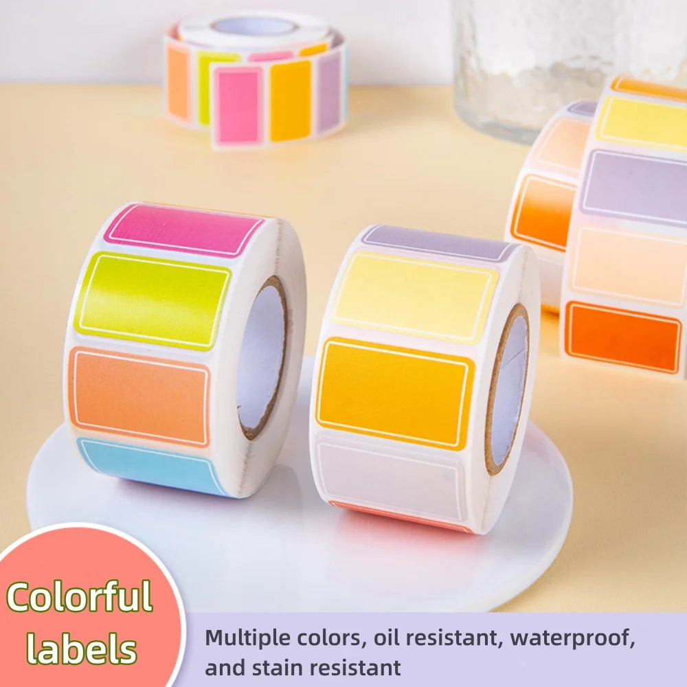 500Pcs Waterproof Blank Label Stickers – Self-Adhesive Name Tags Blank Label Stickers Zpaxo