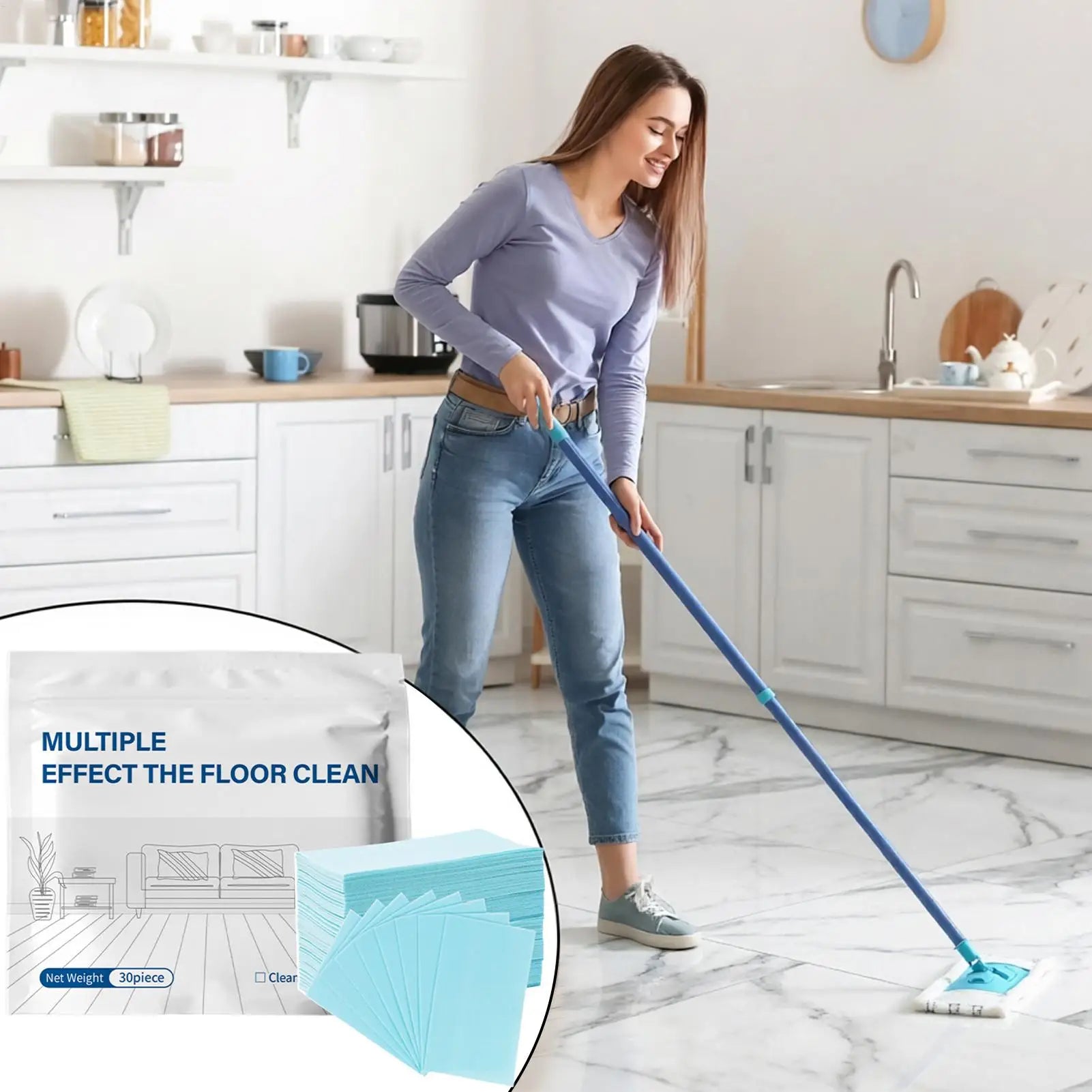 30Pcs Floor Cleaning Tablets Cleaner For Hardwood Laminate Tile & RV Walls Deodorization Shower Floor For Slippery Floor Clean Zpaxo