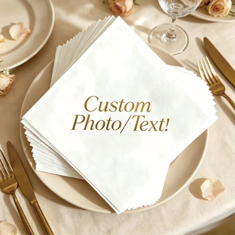 Custom Pape Napkins Personalized Wedding Design Business Cocktail