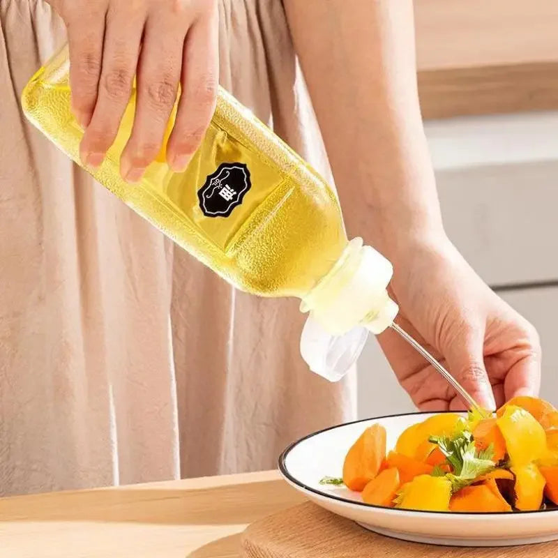 300/500/1000ML Kitchen Oil Bottle Seasoning Plastic Squeeze Bottle Dispenser For Salad Sauce Olive Oil Container Cooking Gadgets Zpaxo