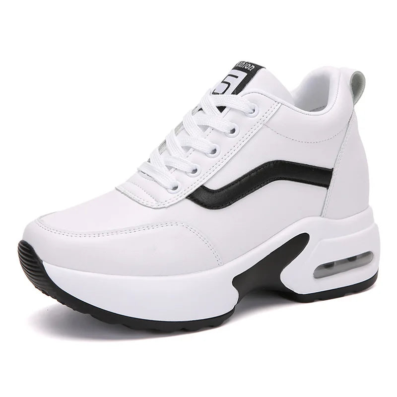 Women Sneakers Height Increase Internal Cushion Heeled Sports Shoes Zpaxo