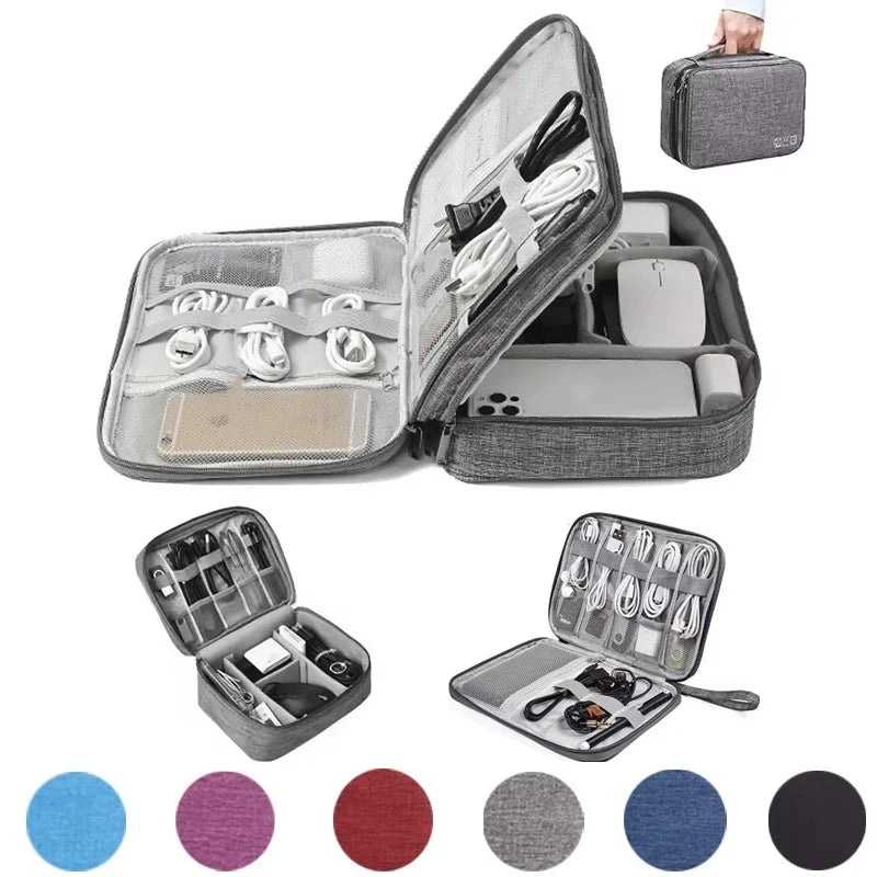 Cable Storage Bag Waterproof Digital Electronic Accessories Organizer
