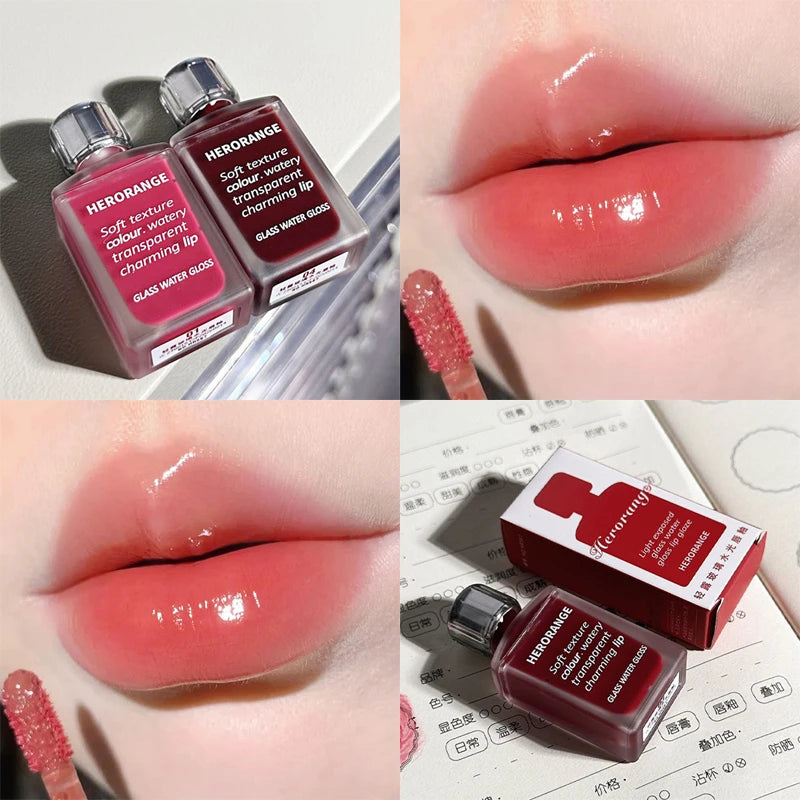 Water Light Mirror Lip Glaze Long-lasting Moisturizing Shiny Gloss Zpaxo 02