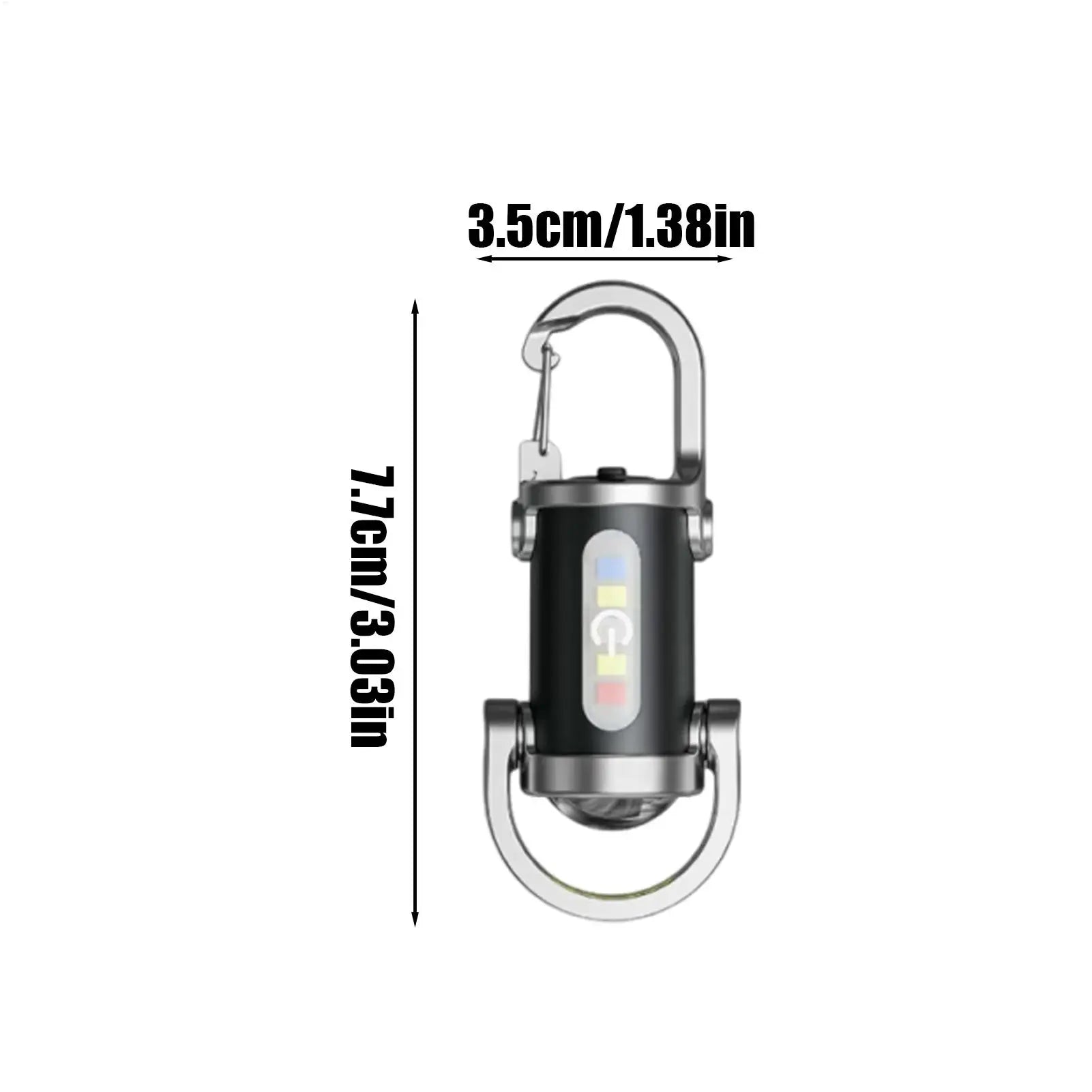 Rechargeable Keychain Flashlight Mini LED Torch Bright Portable