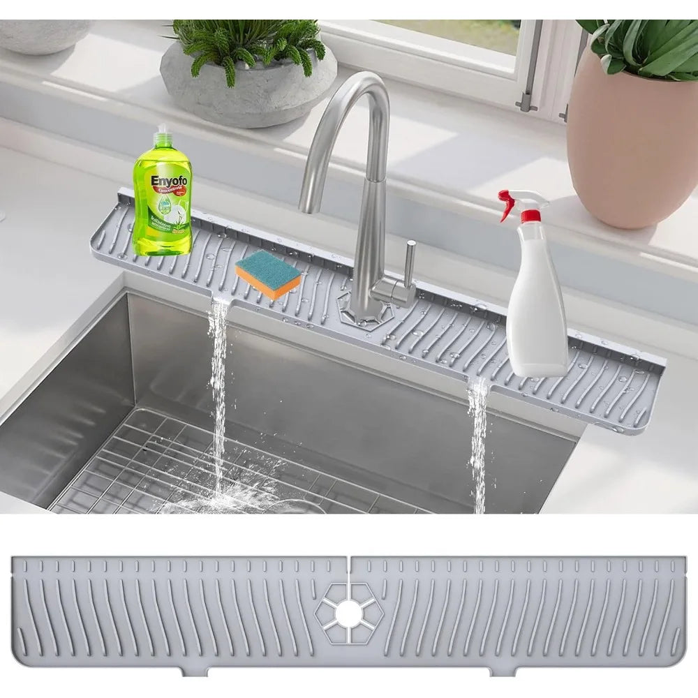 Silicone Faucet Water Catcher Mats Kitchen Sink Spill-proof Drying Zpaxo