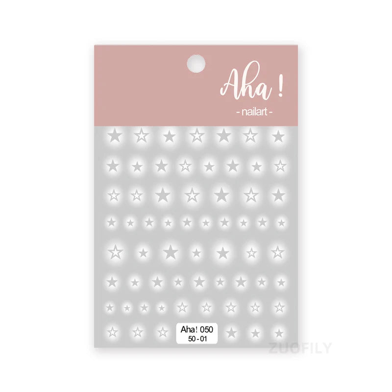 Colorful Transparent Gradient Nail Stickers Different Size Combinations Self-adhesive High Quality Nail Stickers Nail Art Deco Zpaxo 050-01
