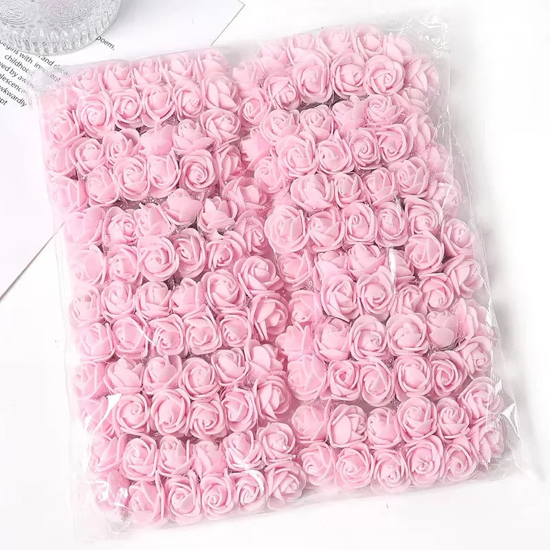 Mini Foam Rose Flower Bouquet Artificial Roses Wedding Party
