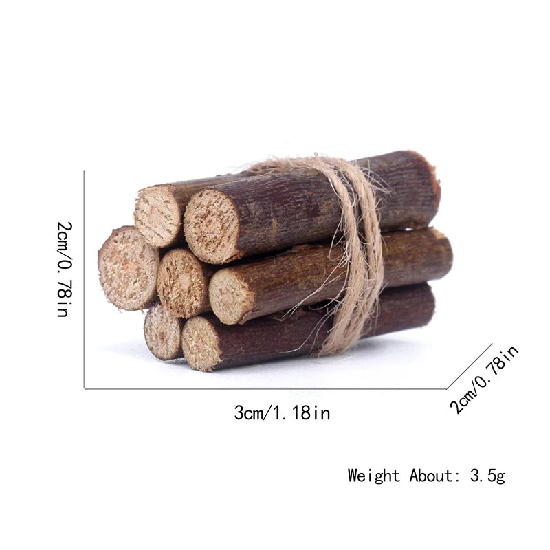 3Bundles 1 12 Dollhouse Miniature Bonfire Firewood Model Party Living