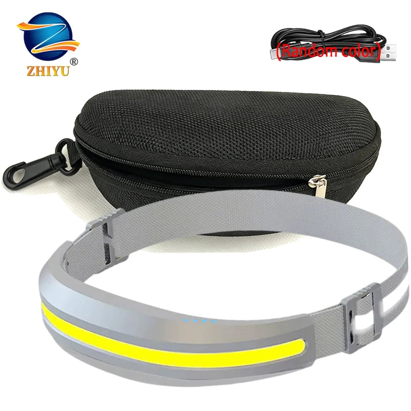 COB LED Headlamp USB Rechargeable – Camping, Hiking & Fishing