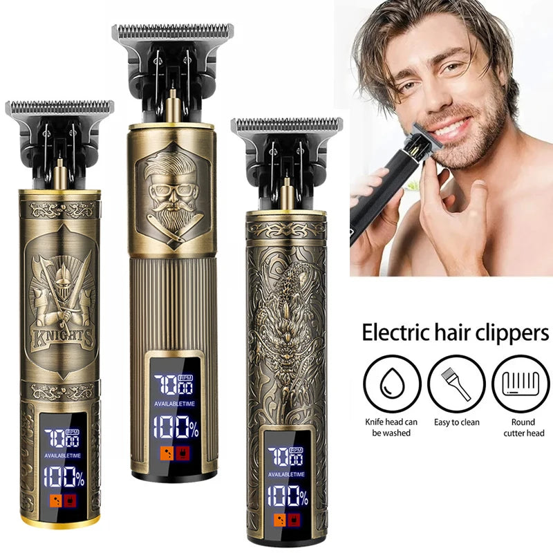 Cordless Vintage Hair Clipper – USB Rechargeable Trimmer Cordless Hair Clipper Zpaxo