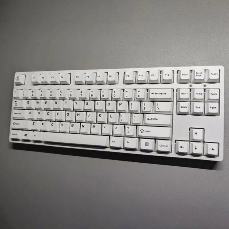 652F 125Keys Minimalists White PBT Keycap Cherry Profile Dye Zpaxo