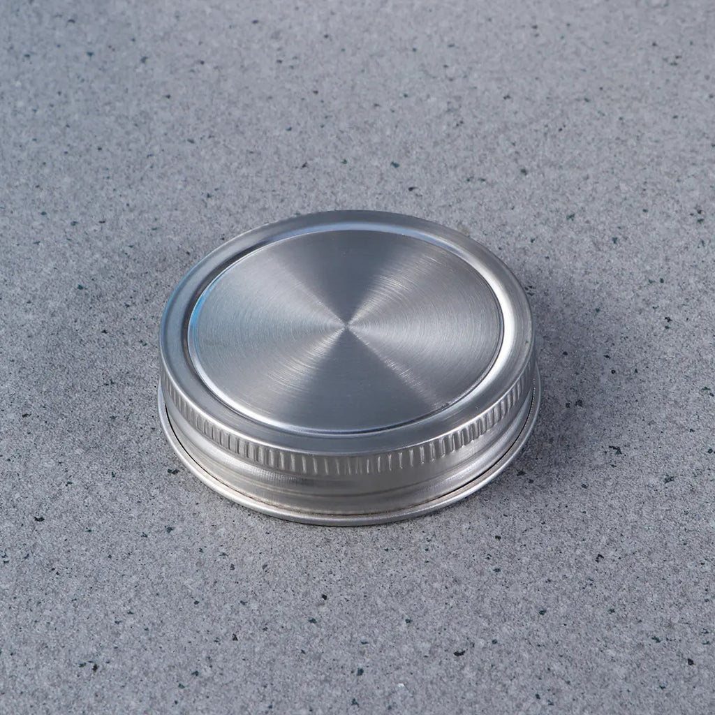 Stainless Steel Mason Jar Lids Leakproof Airtight Silicone Seal Whorl