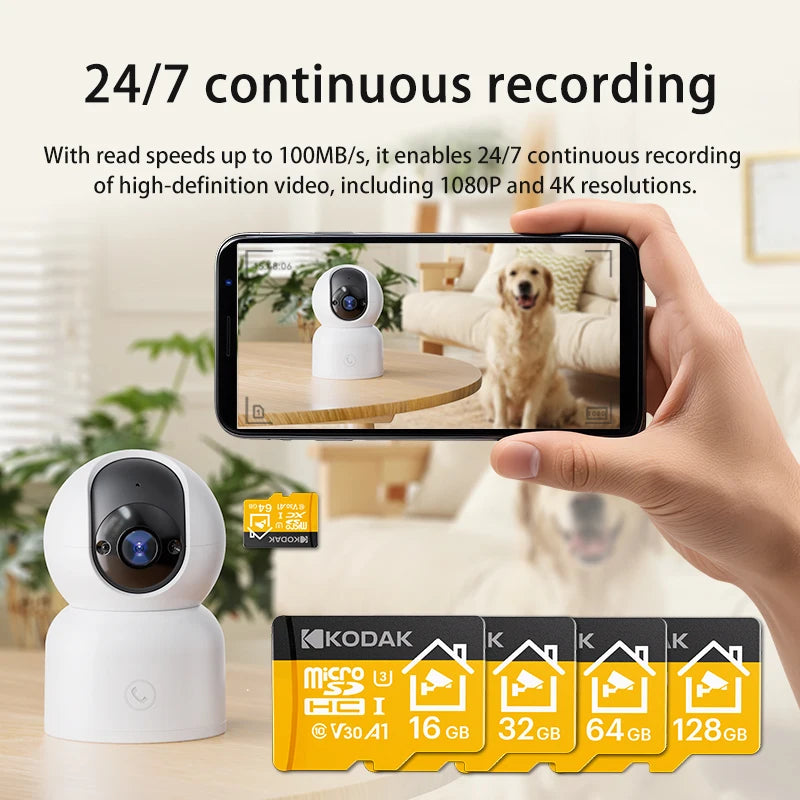 Kodak KI330 High Endurance Micro SD Card for Security Camera & Dash Cam 64G 128G 256G U3 V30 Memory Card Surveillance TF Card Zpaxo