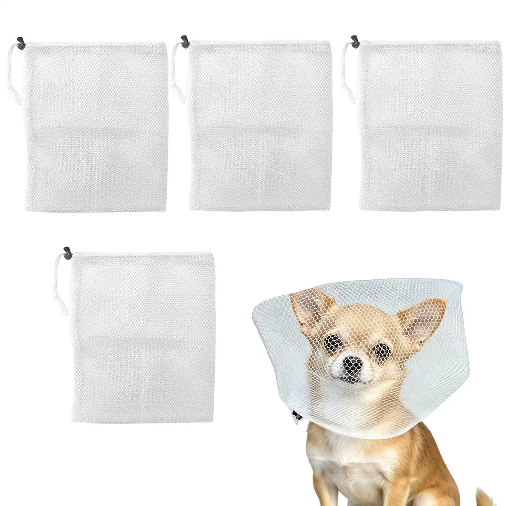 4-Pack Adjustable Dog Mesh Face Guard – Breathable Pet Protector Dog Face Guard Zpaxo