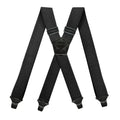 2026 New Arrival! Heavy Duty Work Suspenders for Men 3.8cm Wide X-Back with Plastic Gripper Clasps Adjustable Elastic Zpaxo YD007-Black